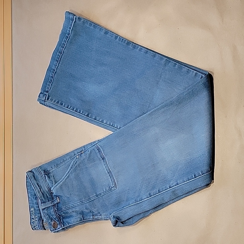 American Eagle Size 2 A-Line Denim Blue Jeans. Retro! Excellent Used Condition